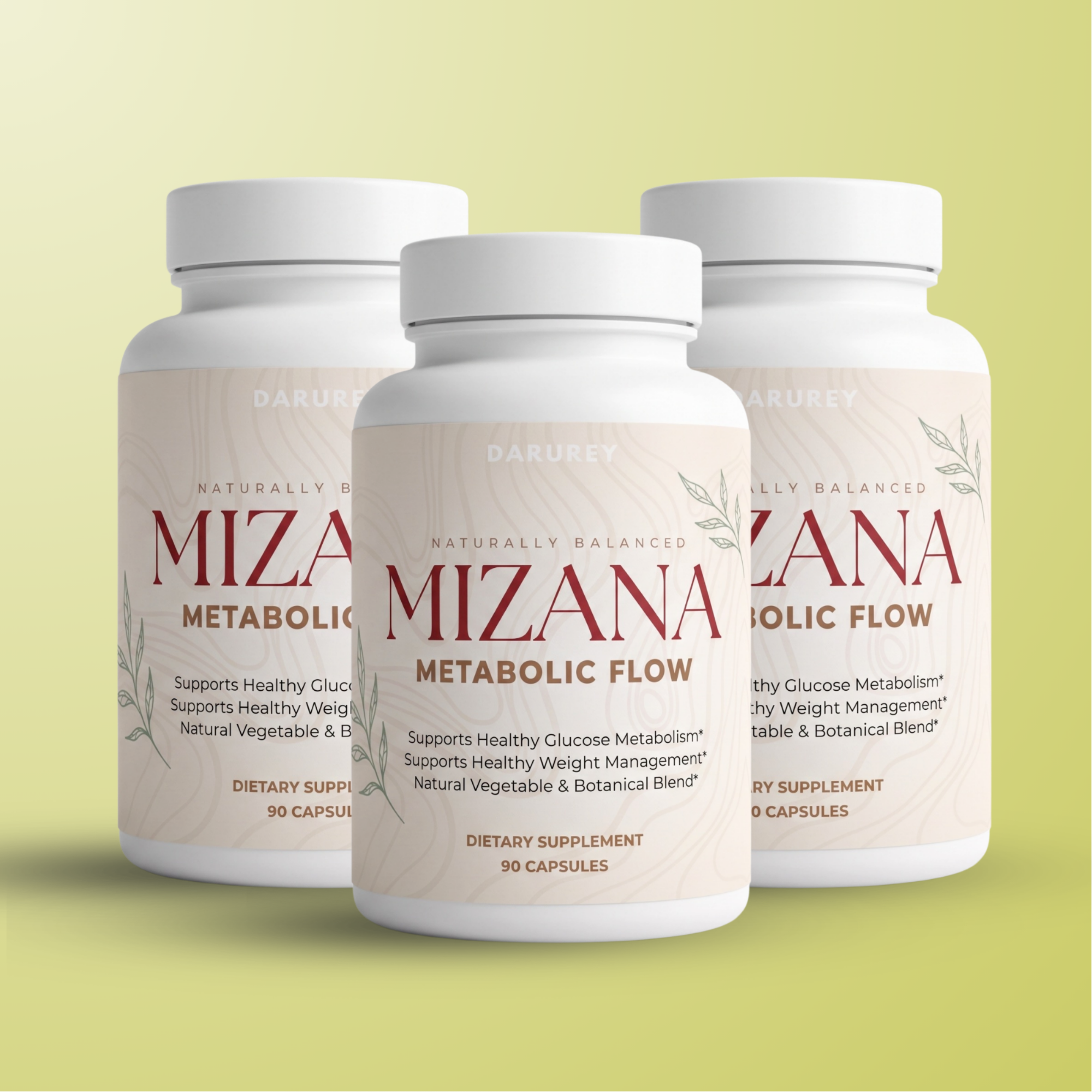 Mizana Metabolic Flow Trio | Daily Metabolism Support - 270 Capsules